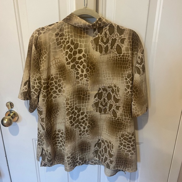 Vintage patterned button up blouse - Picture 2 of 2